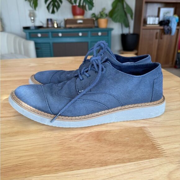 Toms Men's Navy Oxfords - Picture 4 of 8